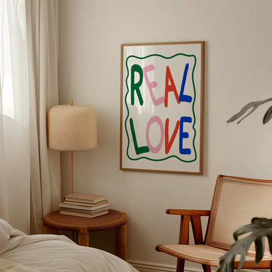 Real Love Retro Music Giclée Art Print