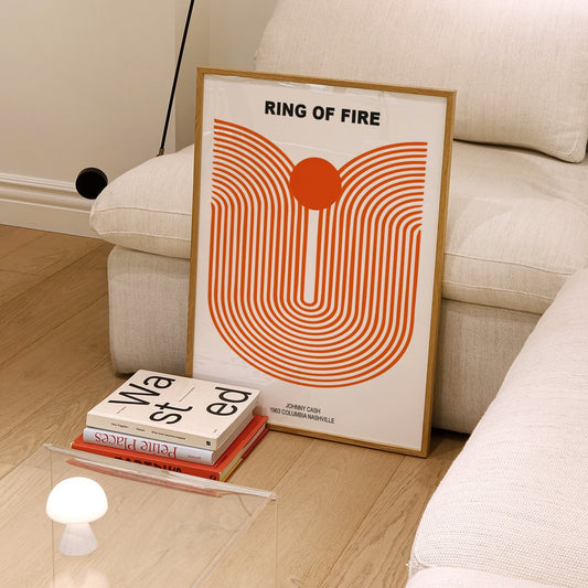 Ring Of Fire Johnny Cash Music Inspired Giclée Art Print