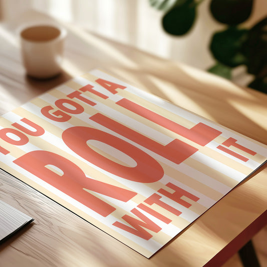 Roll With It Oasis Retro Music Giclée Art Print