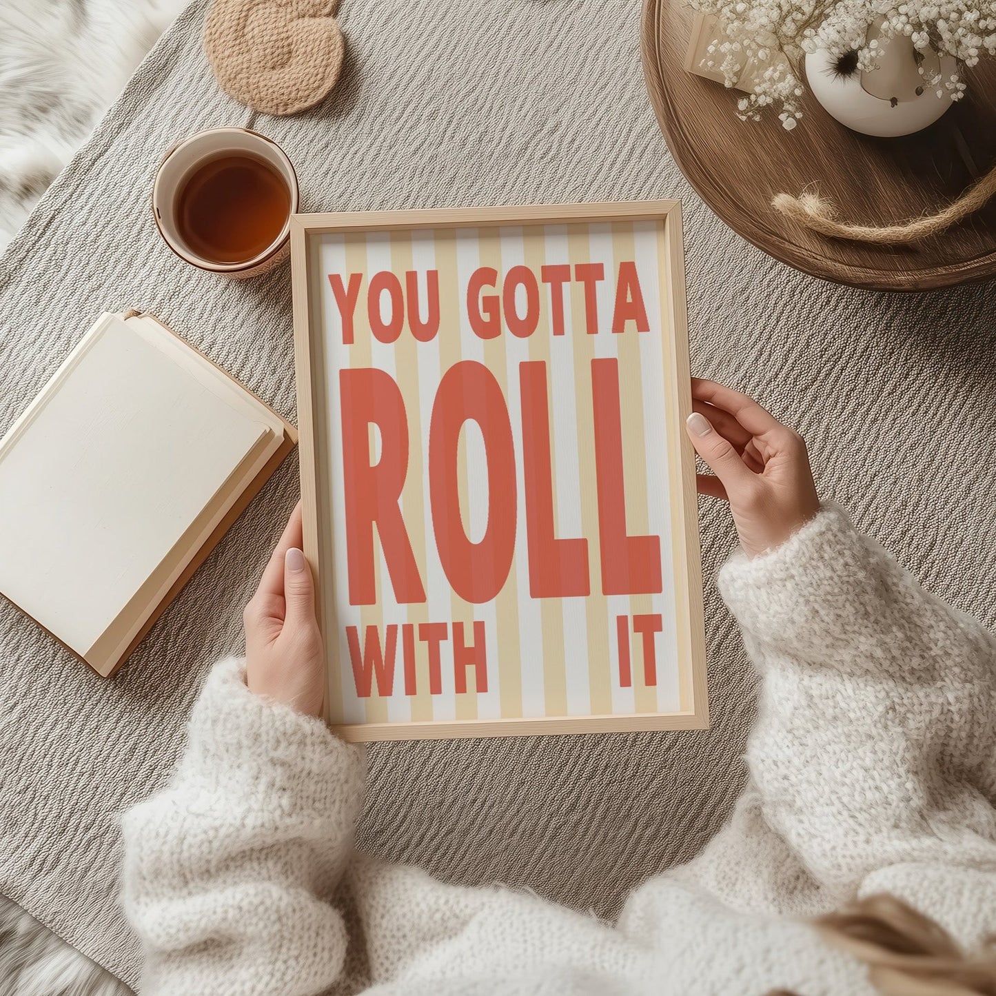 Roll With It Oasis Retro Music Giclée Art Print