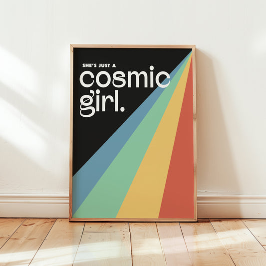 Cosmic Girl Retro Music Giclée Art Print