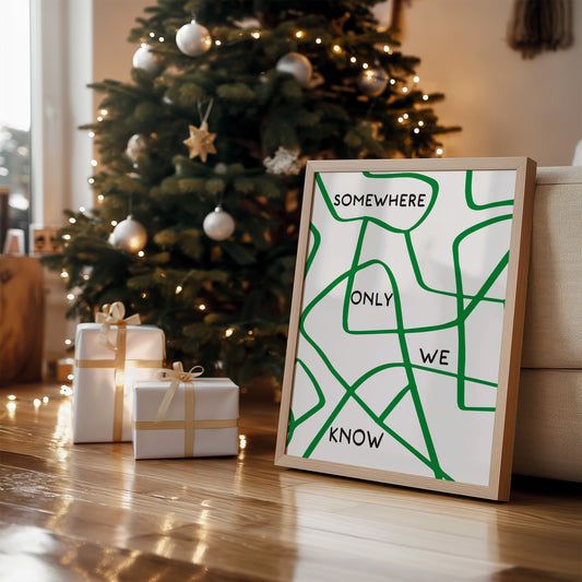 Somewhere Only We Know Retro Music Giclée Art Print