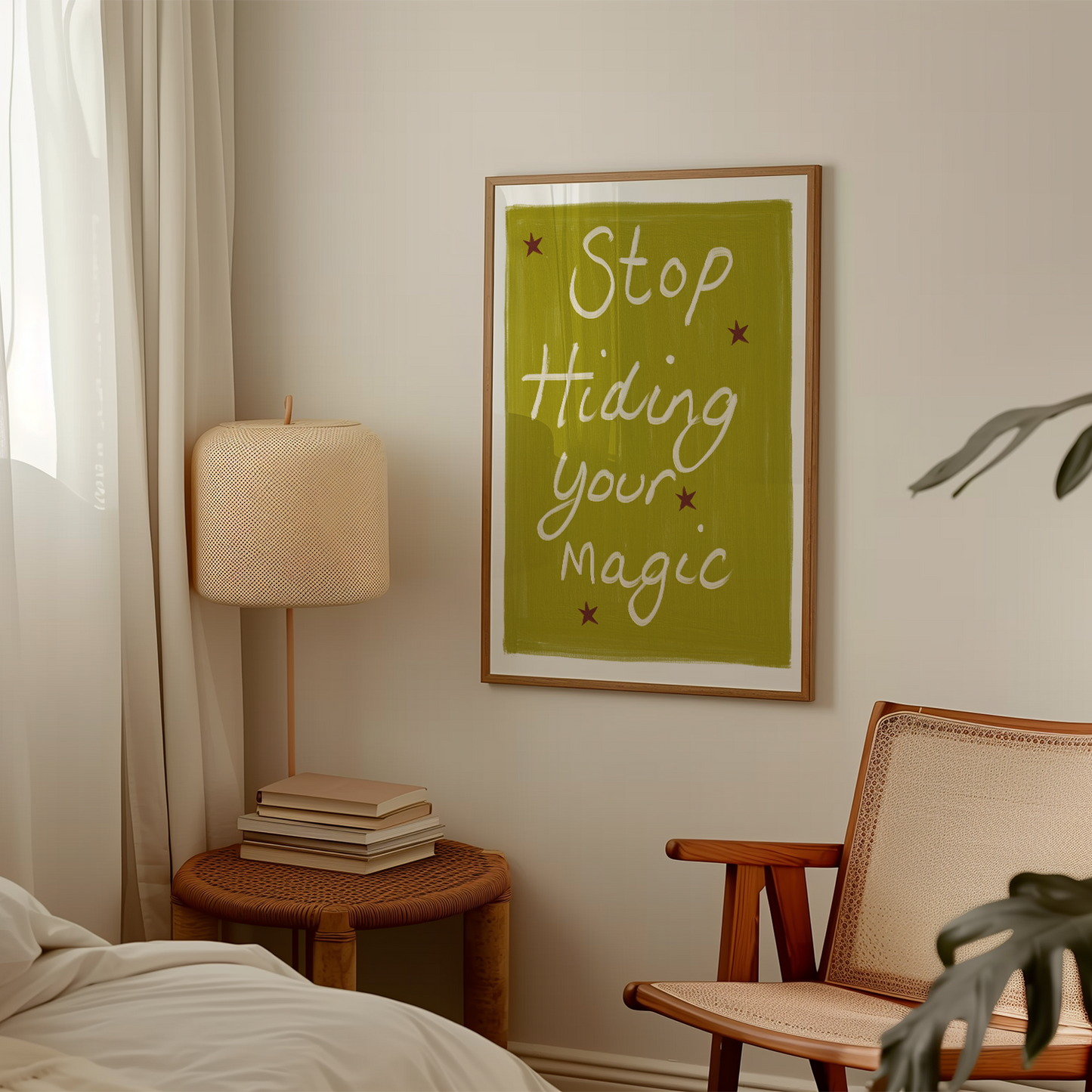 Stop Hiding Your Magic Hand Painted Playful Art Print