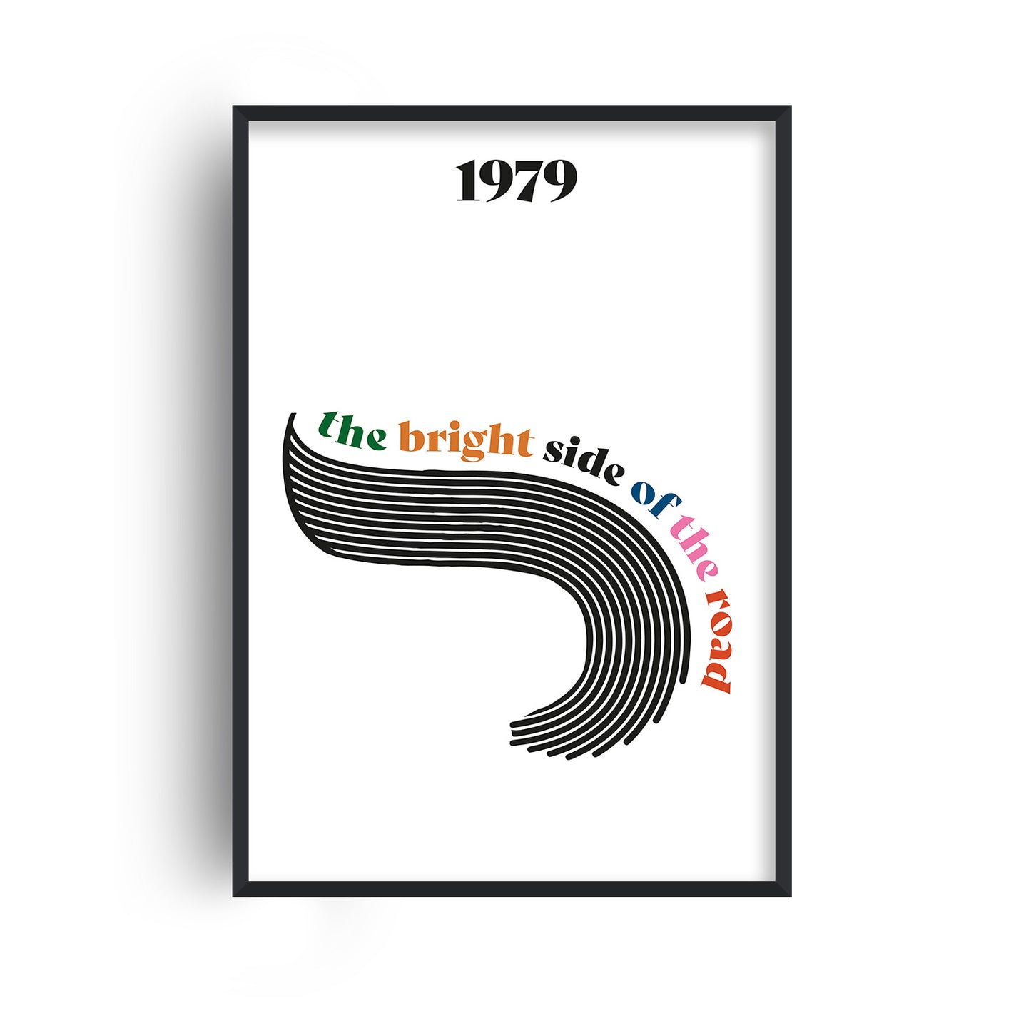 Bright side of the road Giclée retro Art Print