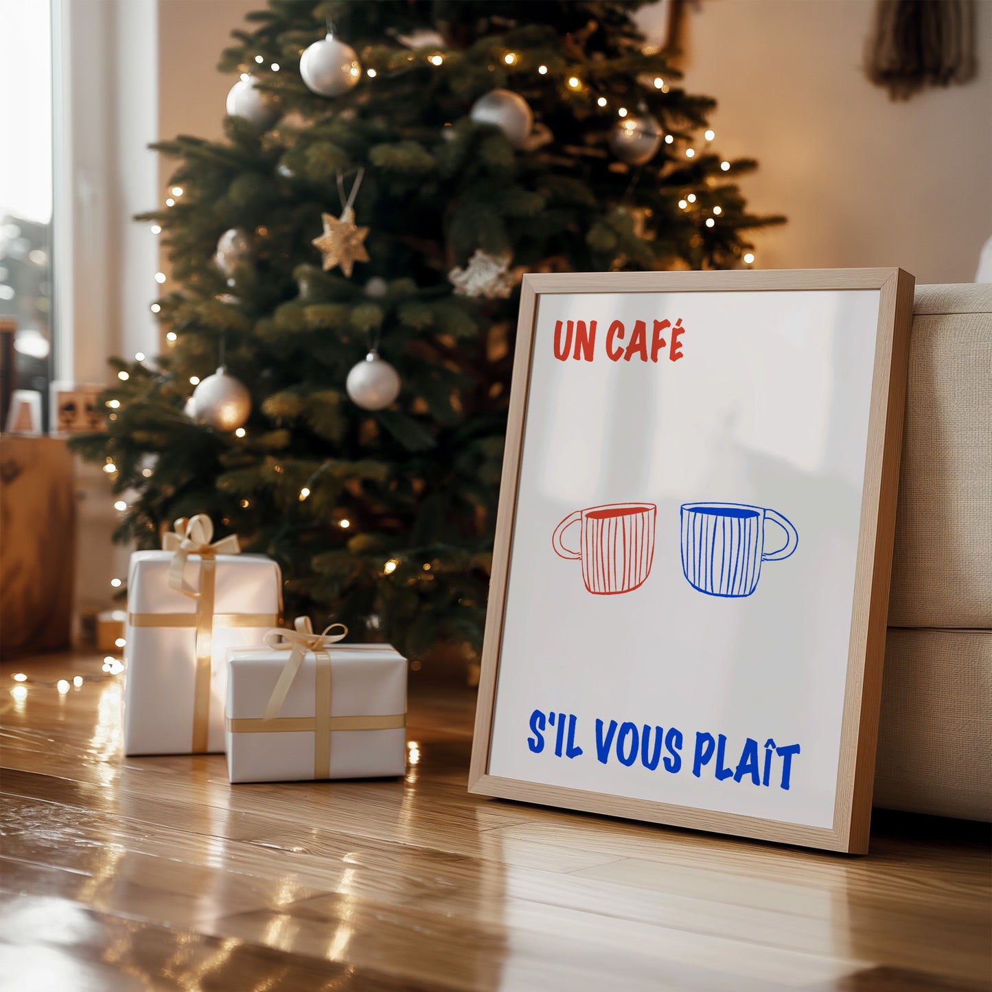 Un Cafe French Coffee Kitchen Giclée Art Print