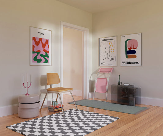 Virgo Zodiac Star Sign Giclée retro Art Print