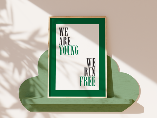 We Are Young We Run Free Giclée Art Print