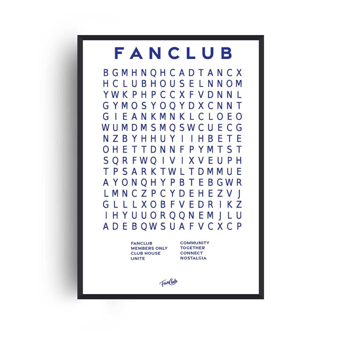 Fanclub Core Wordsearch Giclée Art Print