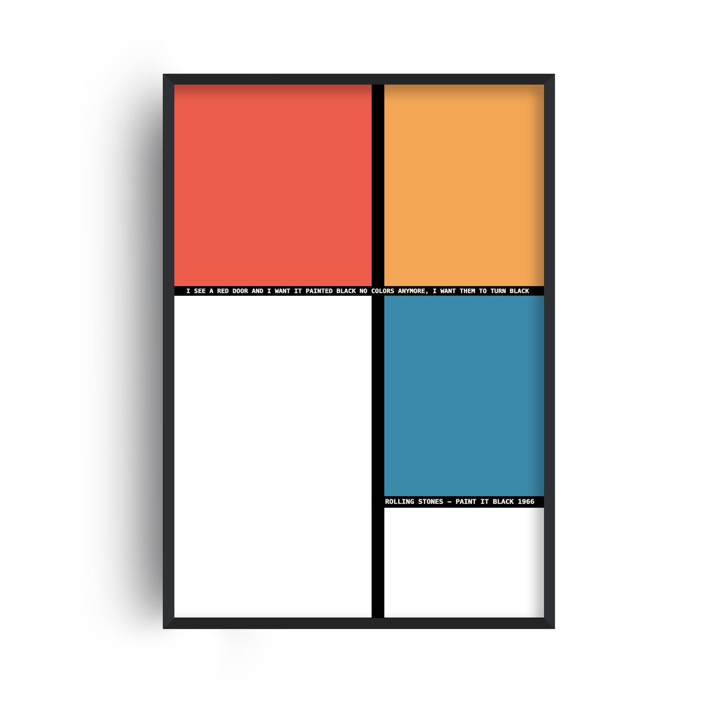 Paint it black Giclée retro Art Print