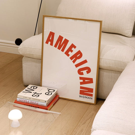 American woman retro Giclée retro Art Print