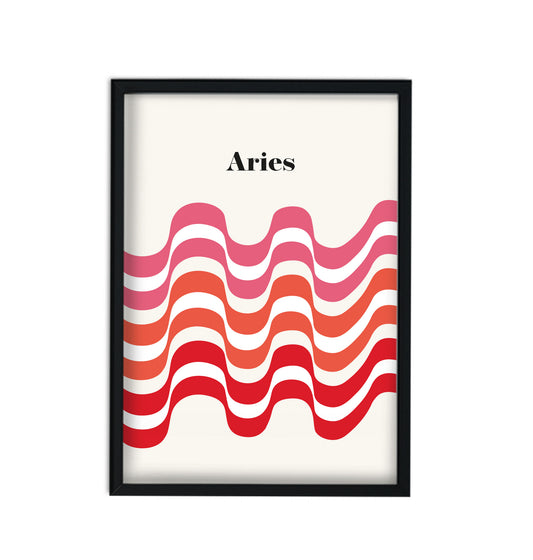 Aries Zodiac Star Sign Giclée retro Art Print