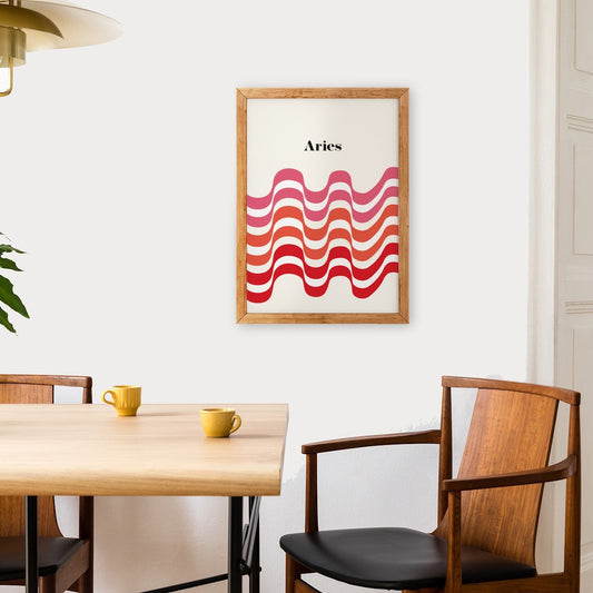 Aries Zodiac Star Sign Giclée retro Art Print