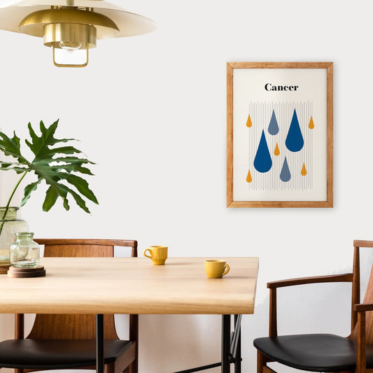 Cancer Zodiac Star Sign Giclée retro Art Print