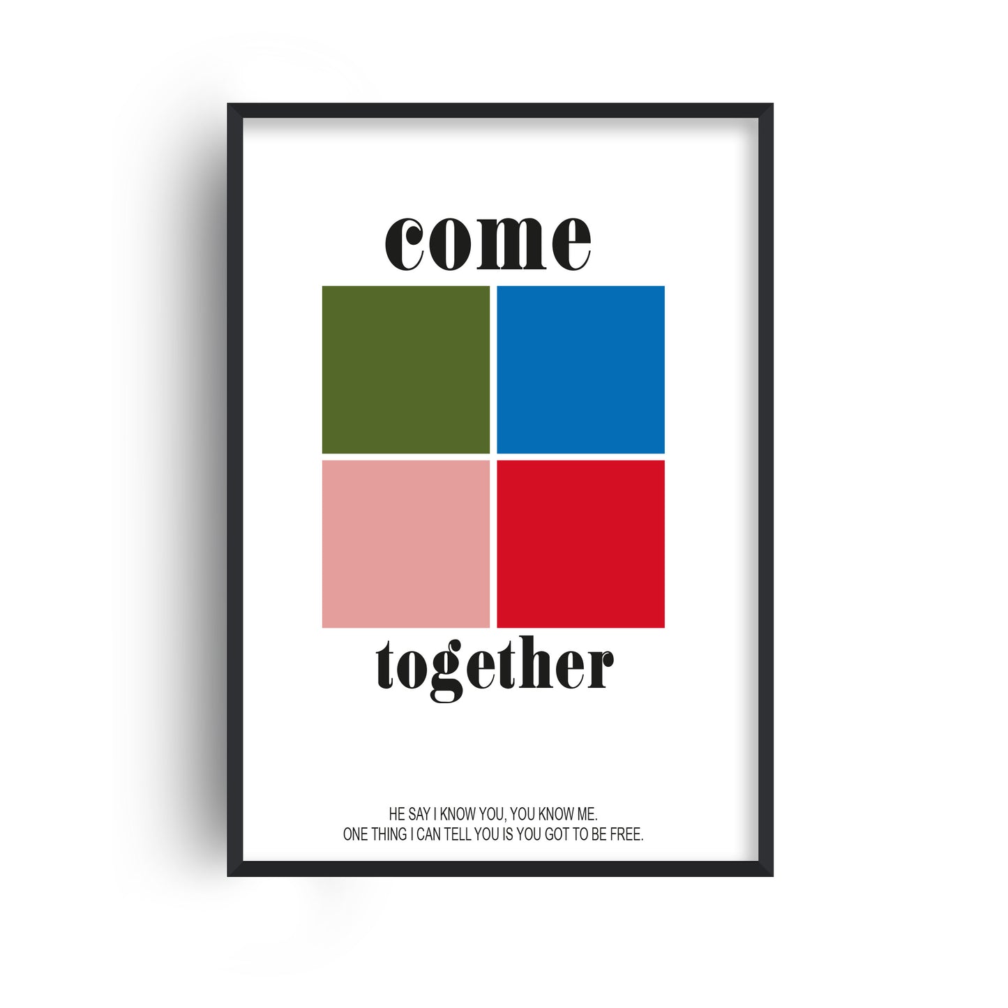 Come together Giclée retro Art Print