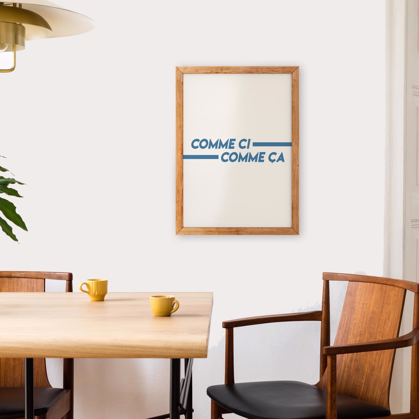 Comme Ci Comme Ça blue French Giclée retro  Art Print