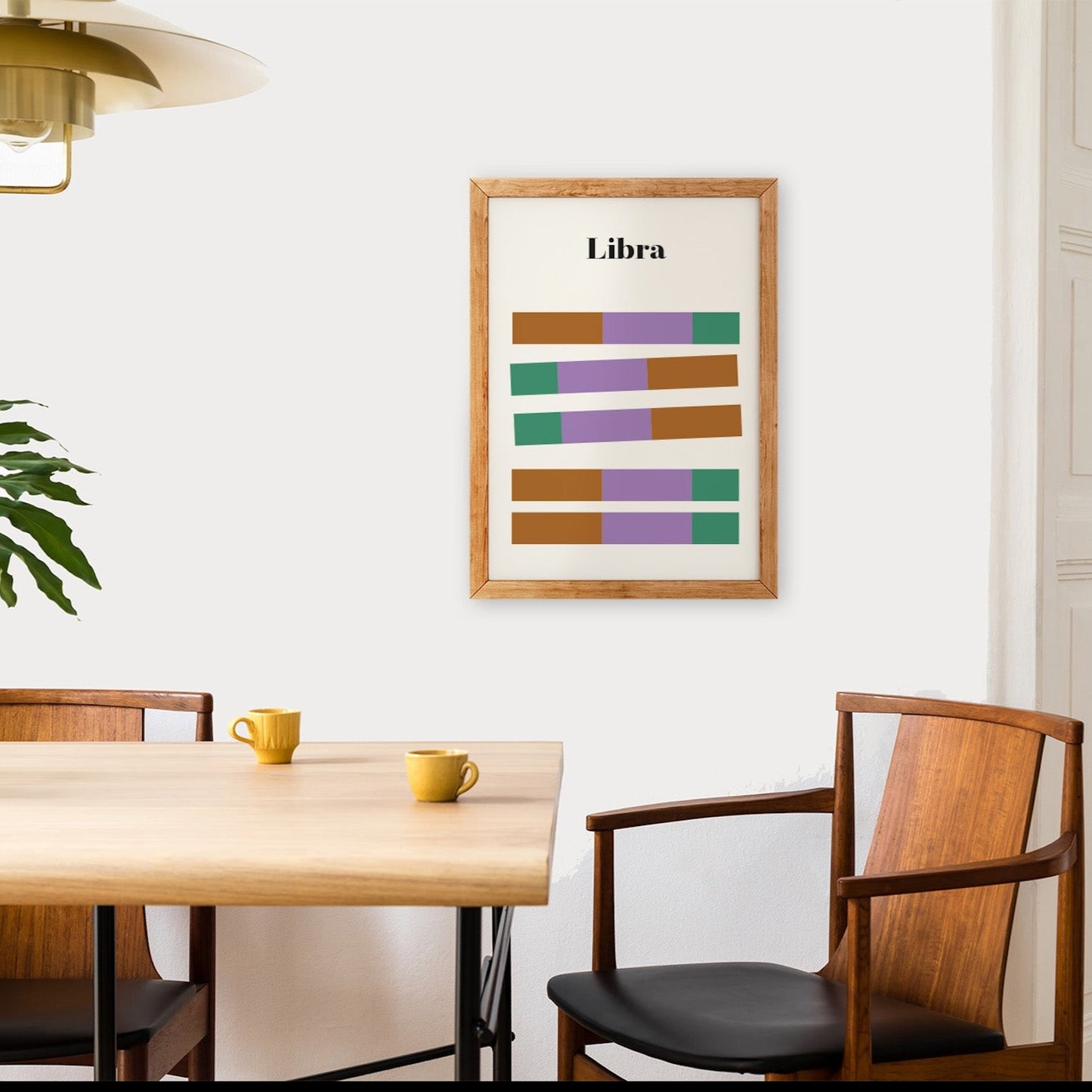 Libra Zodiac Star Sign Giclée retro Art Print
