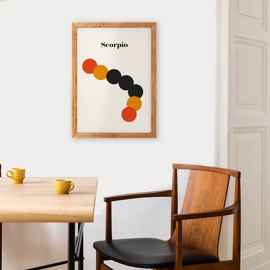 Scorpio Zodiac Star Sign Giclée retro Art Print