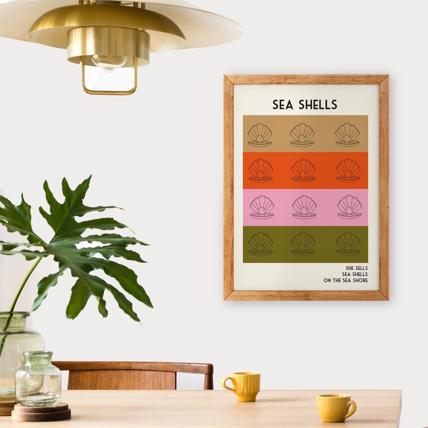Sea shells Giclée retro Art Print