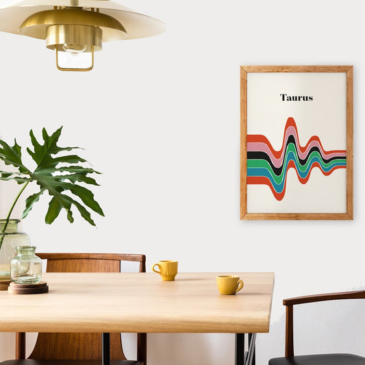 Taurus Zodiac Star Sign Giclée retro Art Print