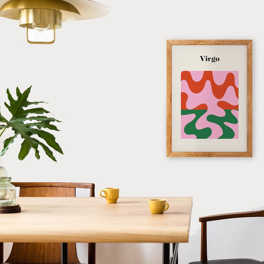 Virgo Zodiac Star Sign Giclée retro Art Print