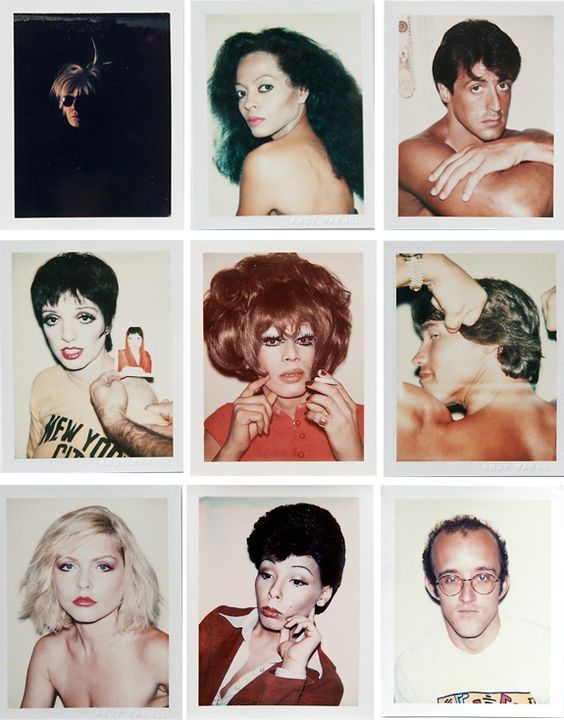 1960s polaroids by Artist Andy Warhol.