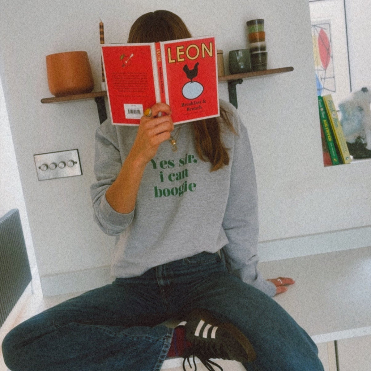 Yes Sir I Can Boogie Retro Slogan Sweatshirt