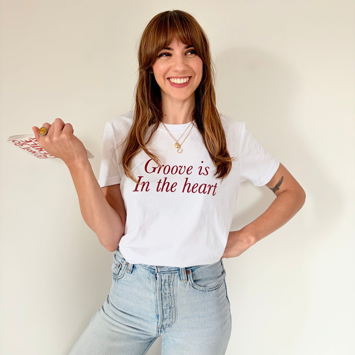 Groove Is In The Heart Retro slogan T-Shirt