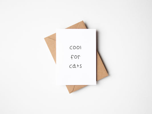 Cool For Cats Greetings Card