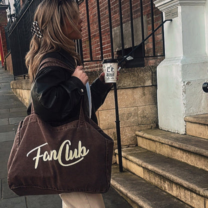 The Everyday Core Fanclub Washed Mocha Tote Bag