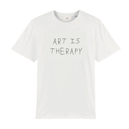 Art Is Therapy Retro Slogan T-Shirt