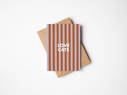 Love Cats Greetings Card