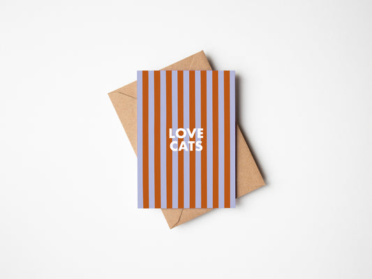 Love Cats Greetings Card