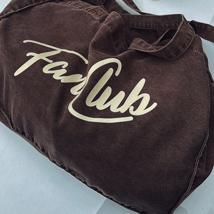 The Everyday Core Fanclub Washed Mocha Tote Bag