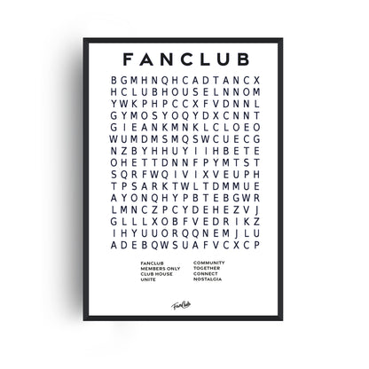 Fanclub Core Wordsearch Giclée Art Print
