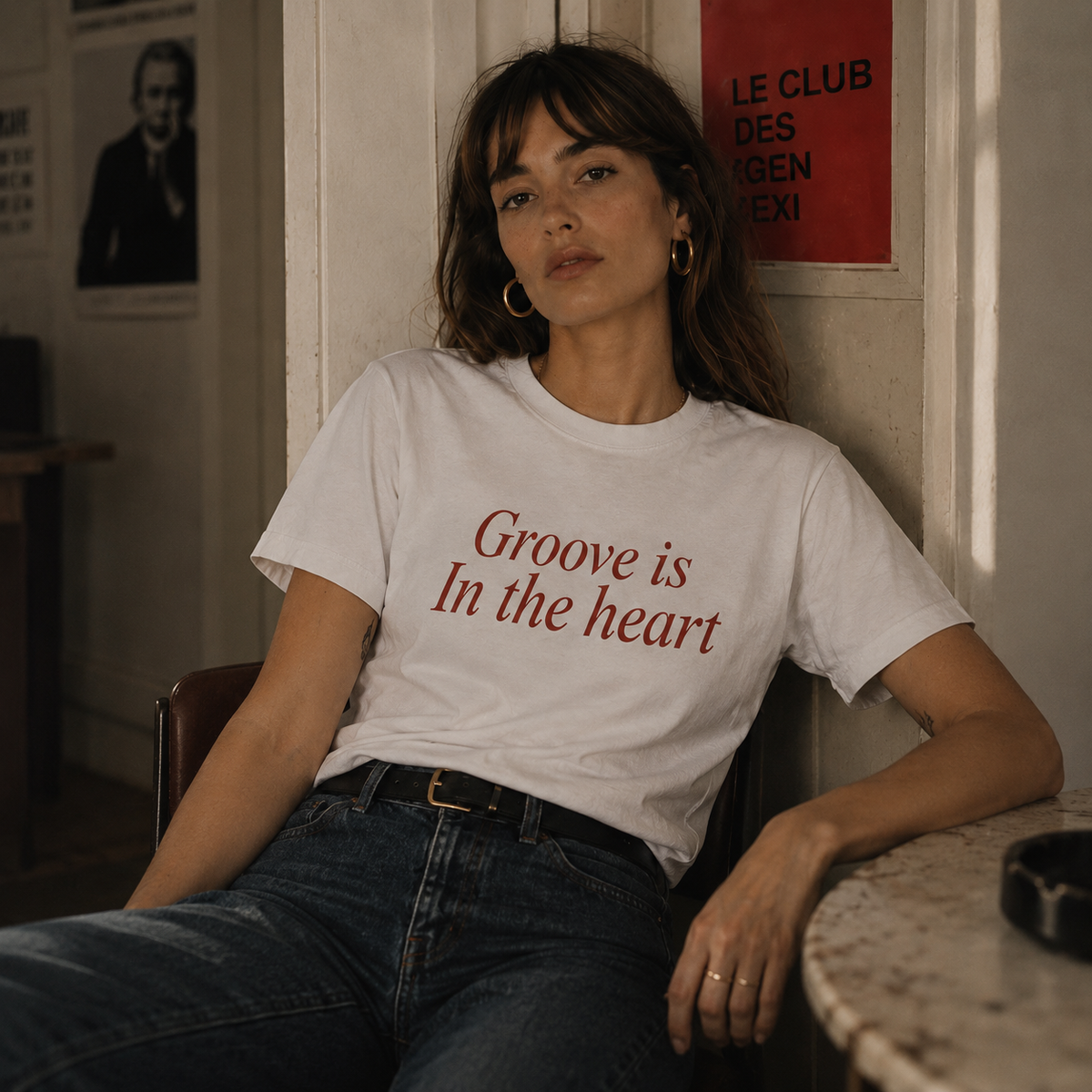 Groove Is In The Heart Retro slogan T-Shirt