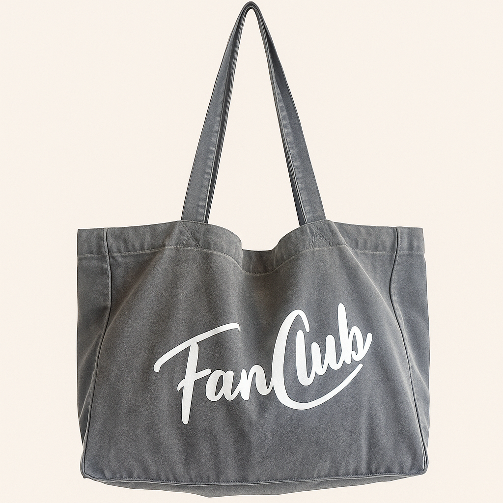 The Everyday Core Fanclub Washed Charcoal Tote Bag