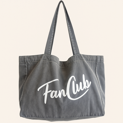 The Everyday Core Fanclub Washed Charcoal Tote Bag