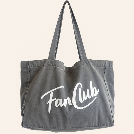 The Everyday Core Fanclub Washed Charcoal Tote Bag