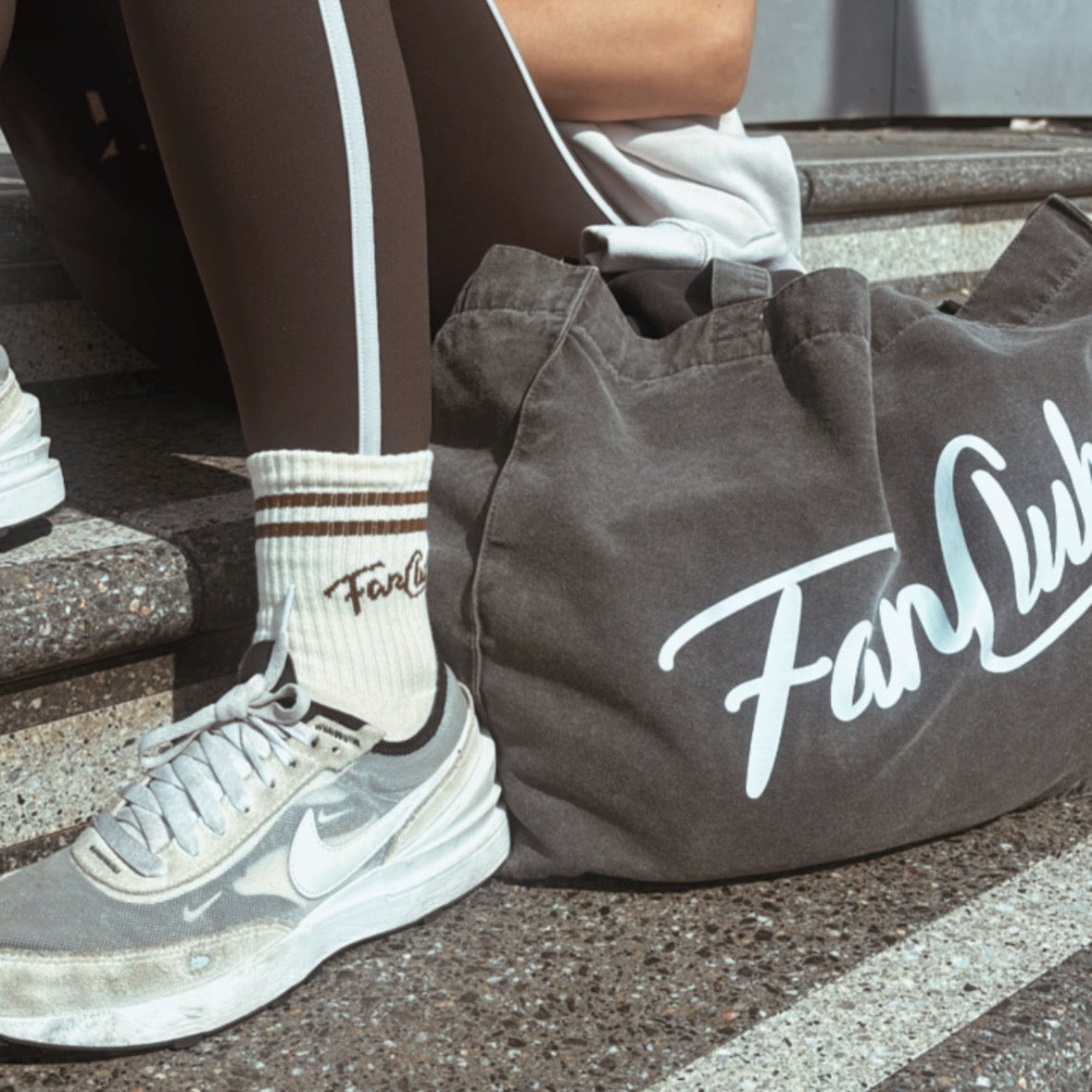 The Everyday Core Fanclub Washed Charcoal Tote Bag