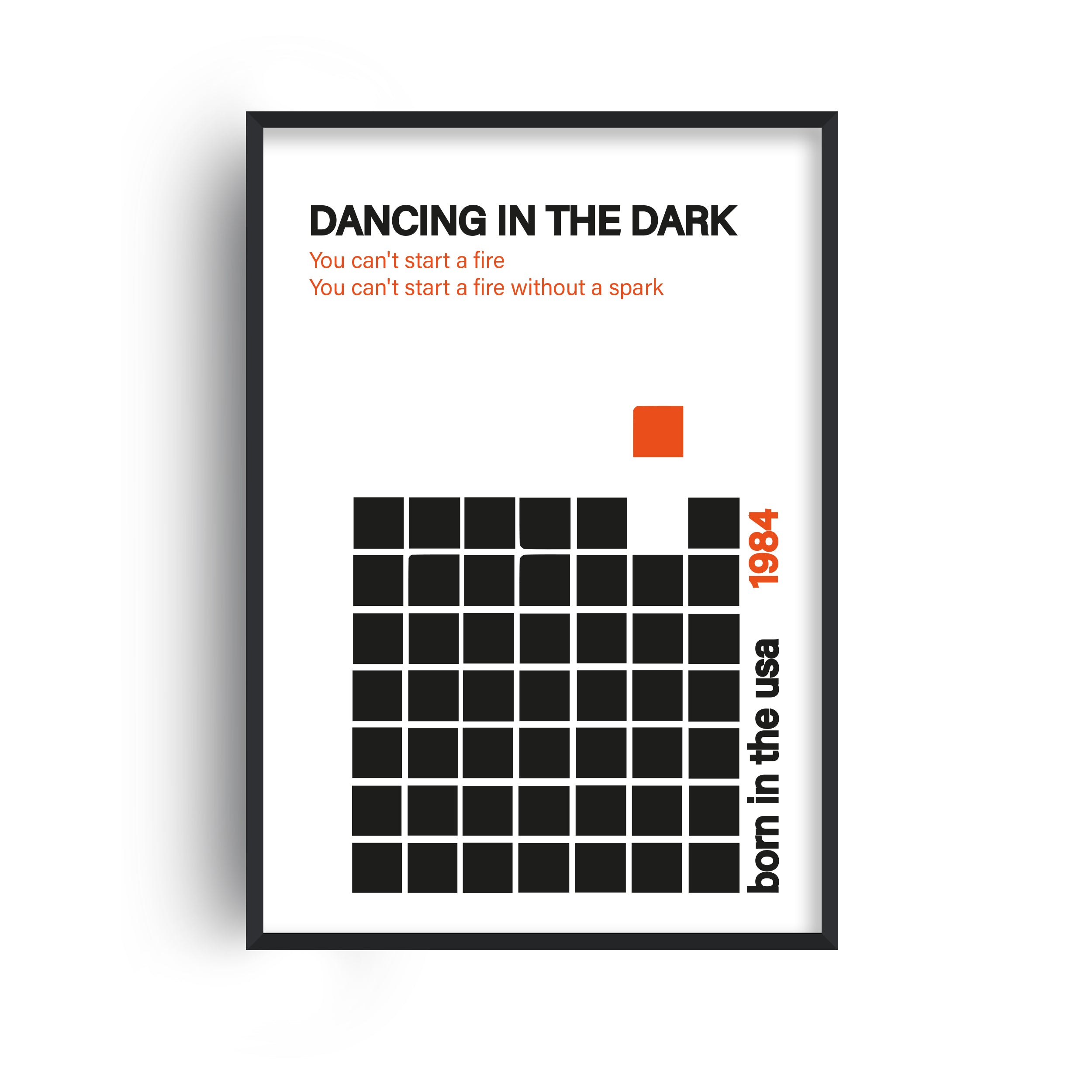 Dancing In The Dark Bruce Springsteen  Music Inspired Giclée Art Print