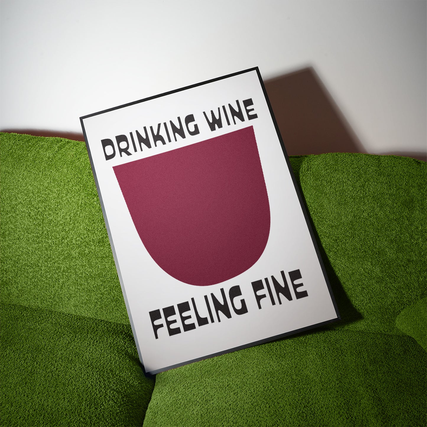 Drinking Wine Feeling Fine Retro Music Giclée Art Print