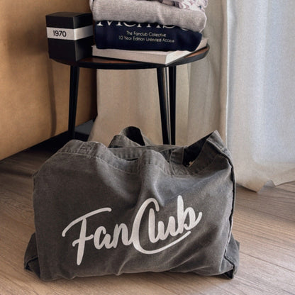 The Everyday Core Fanclub Washed Charcoal Tote Bag