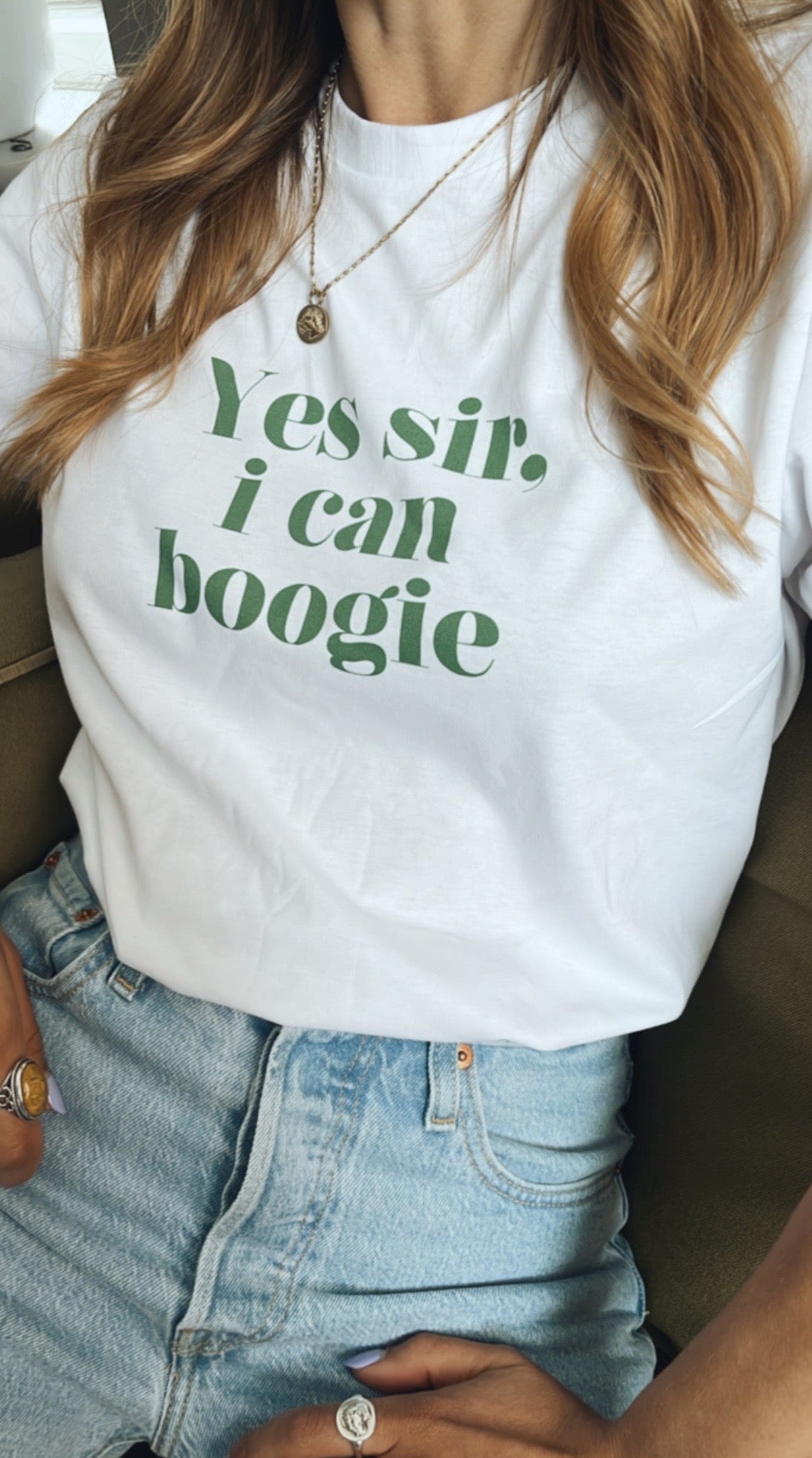 Yes sir I can Boogie oversized retro slogan t-shirt