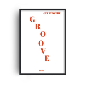 Get into the groove 80s abstract Giclée retro Art Print