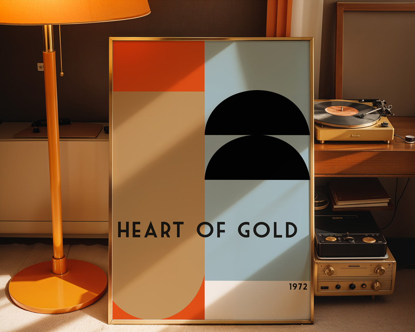 Heart of Gold Retro nursery Giclée retro Art Print