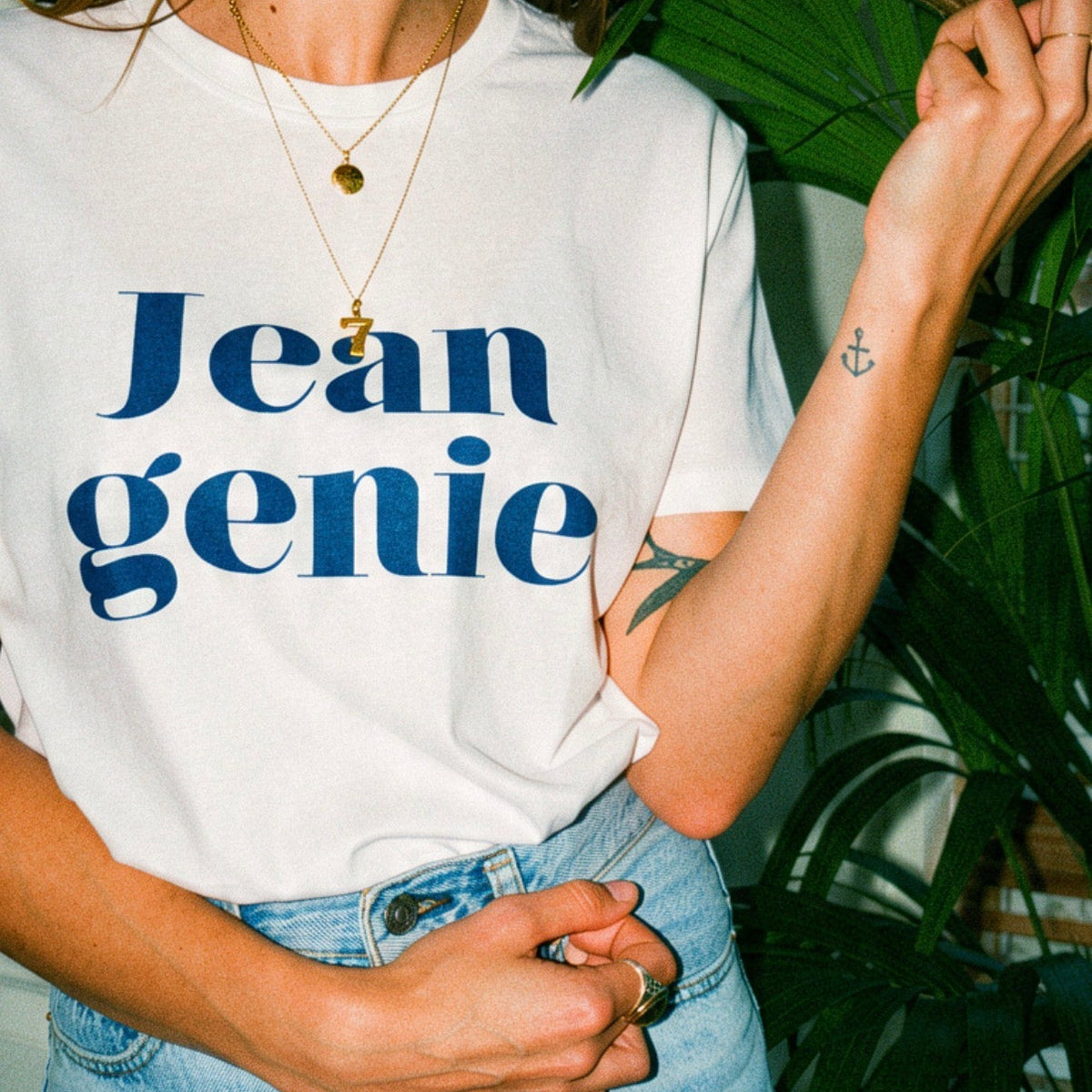 Jean Genie retro slogan t-shirt