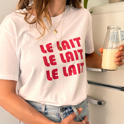 Le Lait retro slogan t-shirt