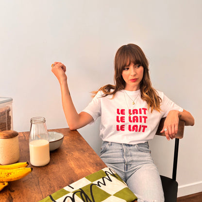 Le Lait retro slogan t-shirt