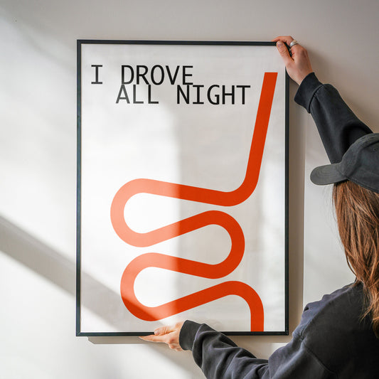 I Drove All Night Roy Orbison Music Inspired Giclée Art Print