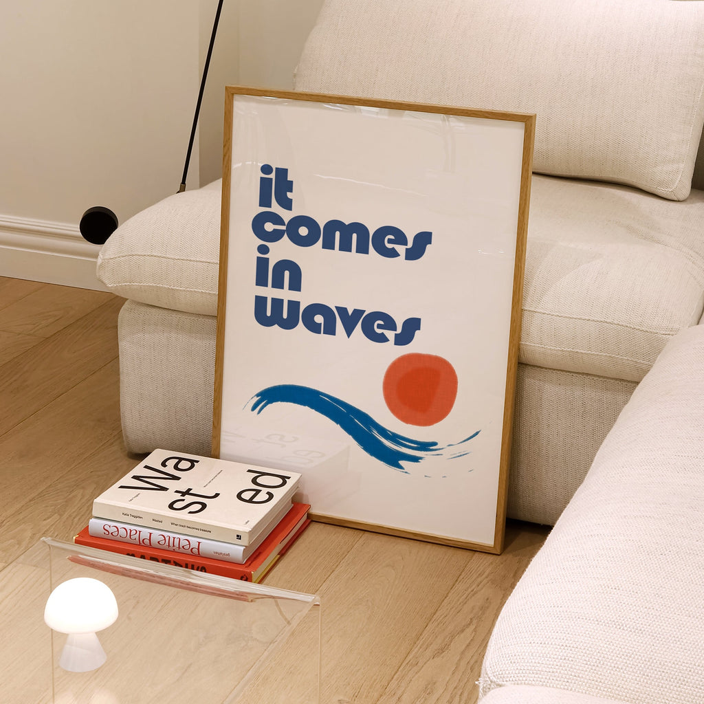 It comes in waves Giclée retro Art Print